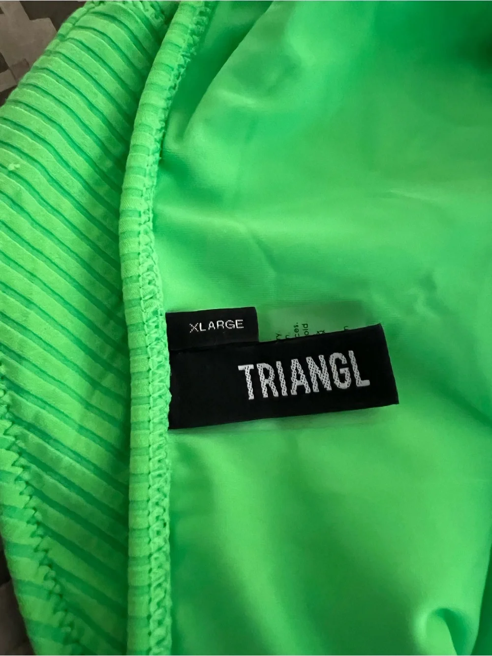 Triangl Bright Green Ribbed Bikini Bottom